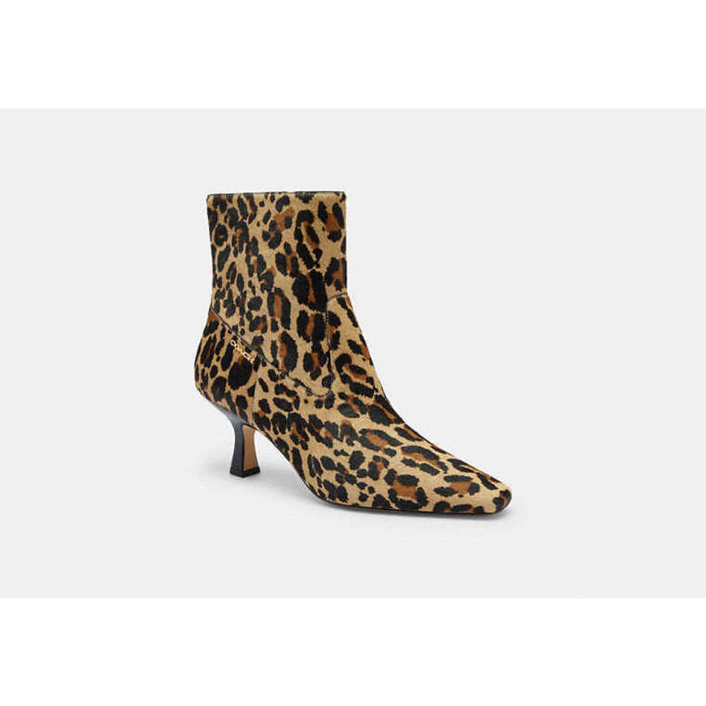 Coach Kitten Heel Bootie With Leopard Print OBO